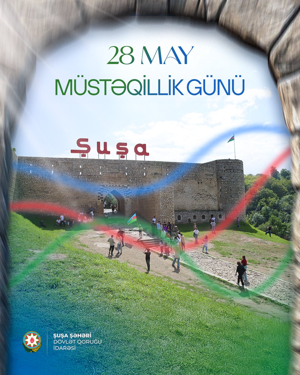 Shusha_City's tweet photo. Zəngin tarixə malik Azərbaycan xalqı müstəqil dövlət uğrunda uzun və mübarizələrlə dolu bir yol keçərək, 1918-ci ildə Azərbaycan Xalq Cümhuriyyəti ilə istiqlaliyyətimizi elan etdi. https://t.co/O0yS94ceid