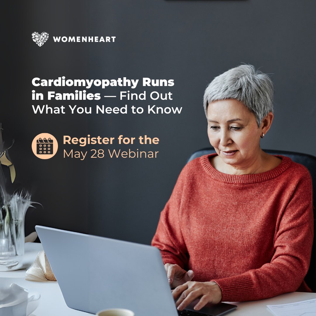 WomenHeart (@womenheartorg) on Twitter photo FREE at-home genetic testing & counseling now available for cardiomyopathy patients.
Learn more during <a href="/dcmfoundation/">DC Mem Foundation</a>’s May 28 webinar. Funding available for 5,000 tests!
🔗 bit.ly/4dE8CeF
#Cardiomyopathy #HeartHealth #WomenHeart FREE at-home genetic testing & counseling now available for cardiomyopathy patients.
Learn more during <a href="/dcmfoundation/">DC Mem Foundation</a>’s May 28 webinar. Funding available for 5,000 tests!
🔗 bit.ly/4dE8CeF
#Cardiomyopathy #HeartHealth #WomenHeart