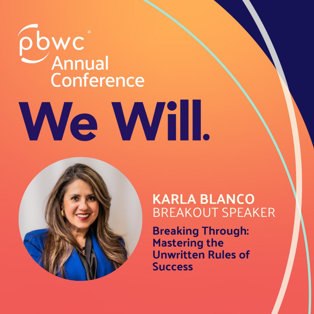 Welcome Karla Blanco to #PBWC2025! Her virtual session, "Breaking Through: Mastering the Unwritten Rules of Success," will help attendees lead with confidence and strategy. 
#WeWill

#VirtualConference tickets are just $150 and access starts on June 19: ow.ly/RhyM50VZvbM
