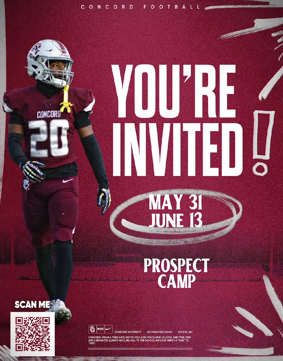 Markevious Miller (@themark_miller) on Twitter photo Blessed to be invited to the Concord University Football Camps🙏🏾!! <a href="/coachmorrisDHS/">Jake Morris</a> <a href="/Coach_Jordan2/">Jordan Thompson</a> <a href="/Coachcall3/">Coach Colt Call, Prepstar SW</a> <a href="/CSAPrepStar/">PREPSTAR</a> <a href="/_EliteProspects/">Elite Prospects🚨</a> <a href="/myles_cannon_/">Coach Cannon</a> <a href="/NorthSouthFB/">Touchstone Energy Bowl</a> <a href="/DormanFootball/">⚔️Dorman Football⚔️</a> Blessed to be invited to the Concord University Football Camps🙏🏾!! <a href="/coachmorrisDHS/">Jake Morris</a> <a href="/Coach_Jordan2/">Jordan Thompson</a> <a href="/Coachcall3/">Coach Colt Call, Prepstar SW</a> <a href="/CSAPrepStar/">PREPSTAR</a> <a href="/_EliteProspects/">Elite Prospects🚨</a> <a href="/myles_cannon_/">Coach Cannon</a> <a href="/NorthSouthFB/">Touchstone Energy Bowl</a> <a href="/DormanFootball/">⚔️Dorman Football⚔️</a>
