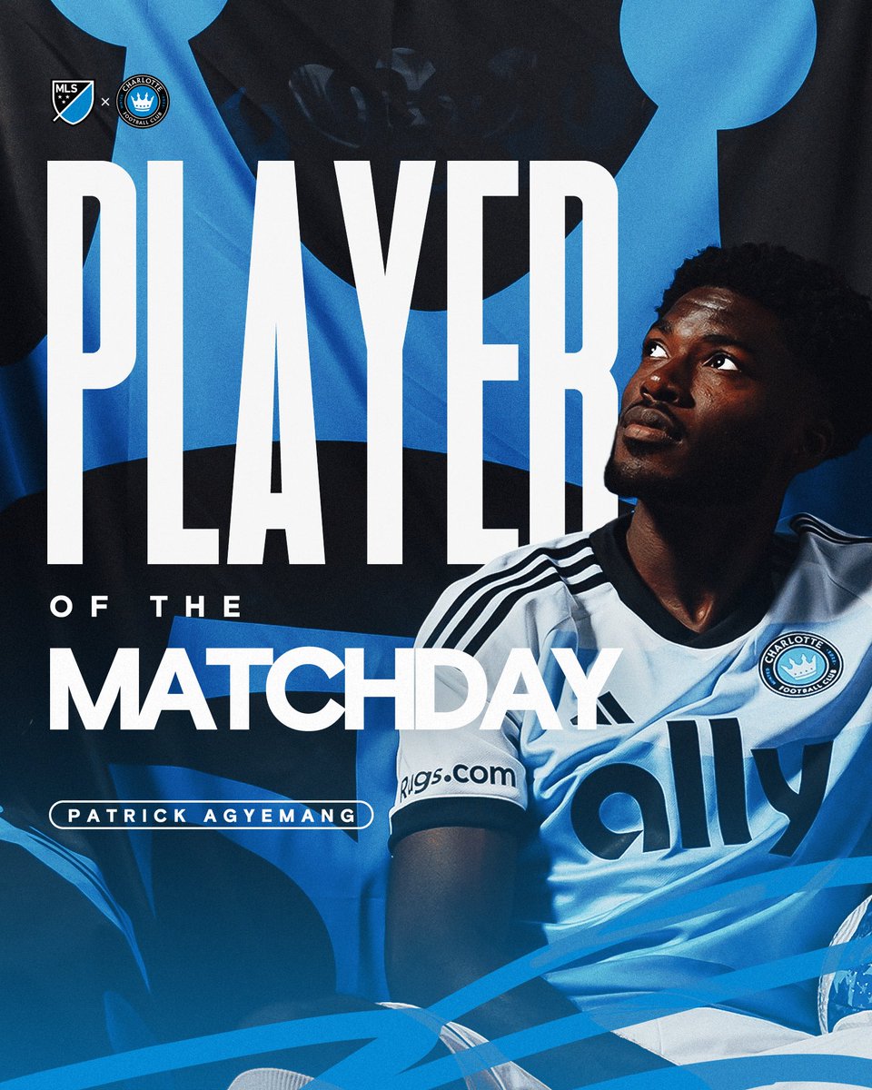 Charlotte FC (@charlottefc) on Twitter photo ๐๐ก๐ ๐ญ๐ก๐ซ๐จ๐ง๐ ๐๐๐ฅ๐จ๐ง๐ ๐ฌ ๐ญ๐จ ๐จ๐ฎ๐ซ ๐๐จ. ๐๐ ๐
Patrick Agyemang is your <a href="/MLS/">Major League Soccer</a> ๐๐ฅ๐๐ฒ๐๐ซ ๐จ๐ ๐ญ๐ก๐ ๐๐๐ญ๐๐ก๐๐๐ฒ! ๐๐ก๐ ๐ญ๐ก๐ซ๐จ๐ง๐ ๐๐๐ฅ๐จ๐ง๐ ๐ฌ ๐ญ๐จ ๐จ๐ฎ๐ซ ๐๐จ. ๐๐ ๐
Patrick Agyemang is your <a href="/MLS/">Major League Soccer</a> ๐๐ฅ๐๐ฒ๐๐ซ ๐จ๐ ๐ญ๐ก๐ ๐๐๐ญ๐๐ก๐๐๐ฒ!