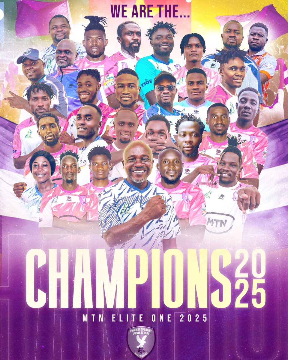 ColombeDja's tweet image. DU RÊVE À LA RÉALITÉ : LA COLOMBE EST AU SOMMET !

Nos guerriers ont offert au Sud une saison inoubliable.
 MTN Elite One : C’EST NOUS LES CHAMPIONS.