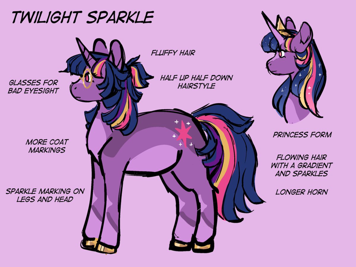 Twilight sparkle redesign I did for fun a few days ago ✨

#mlp