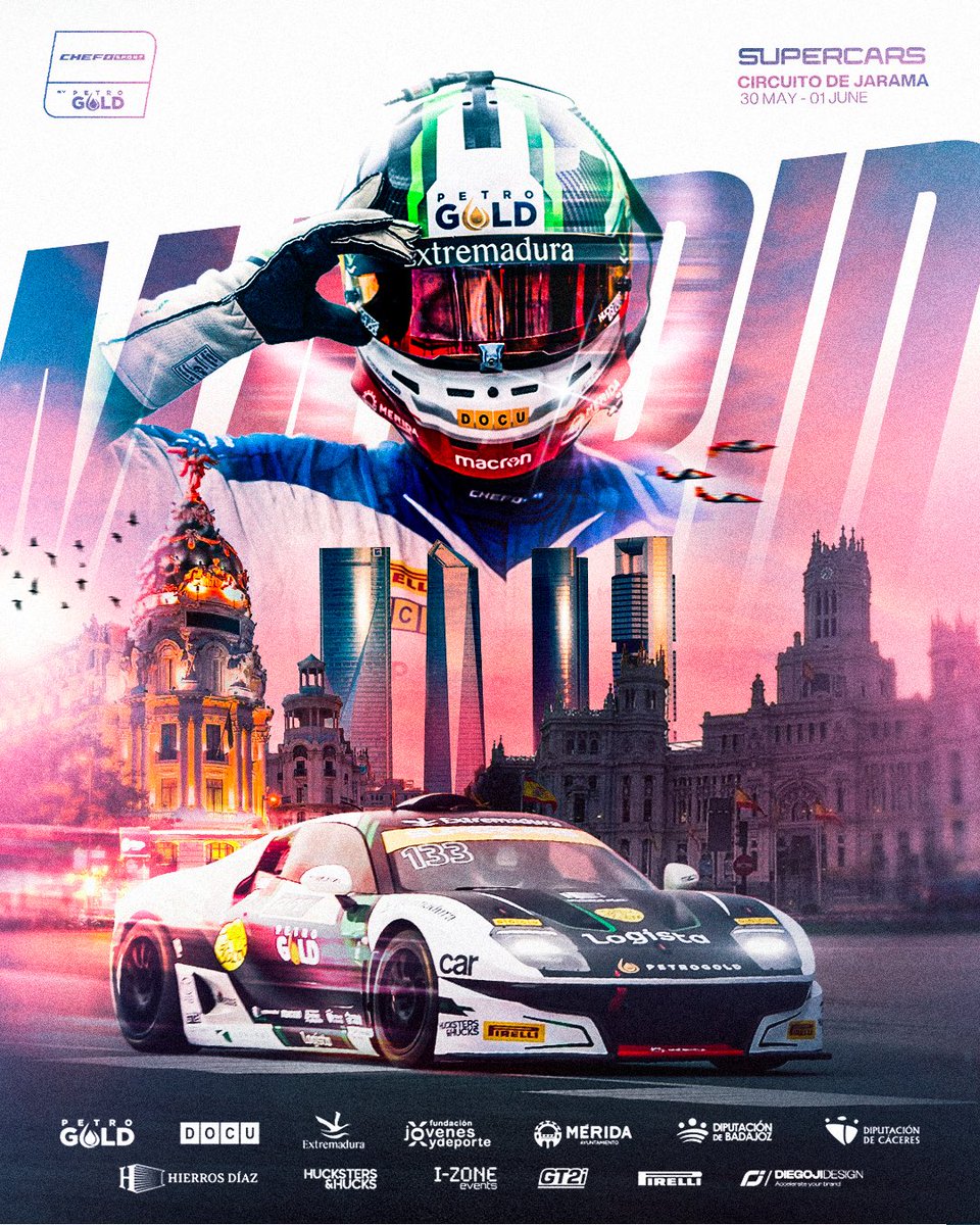 Angel Santos (@asantosspain) on Twitter photo Semana importante para nosotros, SUPERCARS llega a Madrid
<a href="/PetroGoldExt/">PetroGold</a> <a href="/jovendeportEXT/">Jóvenes y Deportes Extremadura</a> <a href="/FJyD/">Fundación Jóvenes y Deporte 🅵🅹🆈🅳 💚🤍🖤</a> <a href="/DipdeBadajoz/">Diputación de Badajoz</a> <a href="/DiputacionCC/">DiputacionCC</a> <a href="/ayto_merida/">Ayuntamiento de Mérida</a> <a href="/GrupoDocu/">Grupo Docu</a> <a href="/extremaduraspor/">ExtremaduraSport.com</a> <a href="/SouthGt4/">Iberian Supercars🇪🇸🇵🇹</a> Semana importante para nosotros, SUPERCARS llega a Madrid
<a href="/PetroGoldExt/">PetroGold</a> <a href="/jovendeportEXT/">Jóvenes y Deportes Extremadura</a> <a href="/FJyD/">Fundación Jóvenes y Deporte 🅵🅹🆈🅳 💚🤍🖤</a> <a href="/DipdeBadajoz/">Diputación de Badajoz</a> <a href="/DiputacionCC/">DiputacionCC</a> <a href="/ayto_merida/">Ayuntamiento de Mérida</a> <a href="/GrupoDocu/">Grupo Docu</a> <a href="/extremaduraspor/">ExtremaduraSport.com</a> <a href="/SouthGt4/">Iberian Supercars🇪🇸🇵🇹</a>