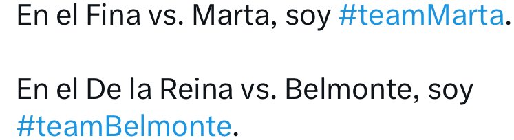 Lo primero que dijo este usuario no era necesario, de nuevo volvemos al tema de prefiero a tal, ya es tan nada que ver  #mafin