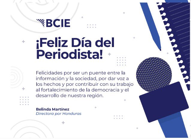 A quienes dedican su vida a informar con objetividad, ética y compromiso: nuestro más profundo reconocimiento. Su voz fortalece la democracia y enaltece la verdad. ¡Feliz Día del Periodista Hondureño!