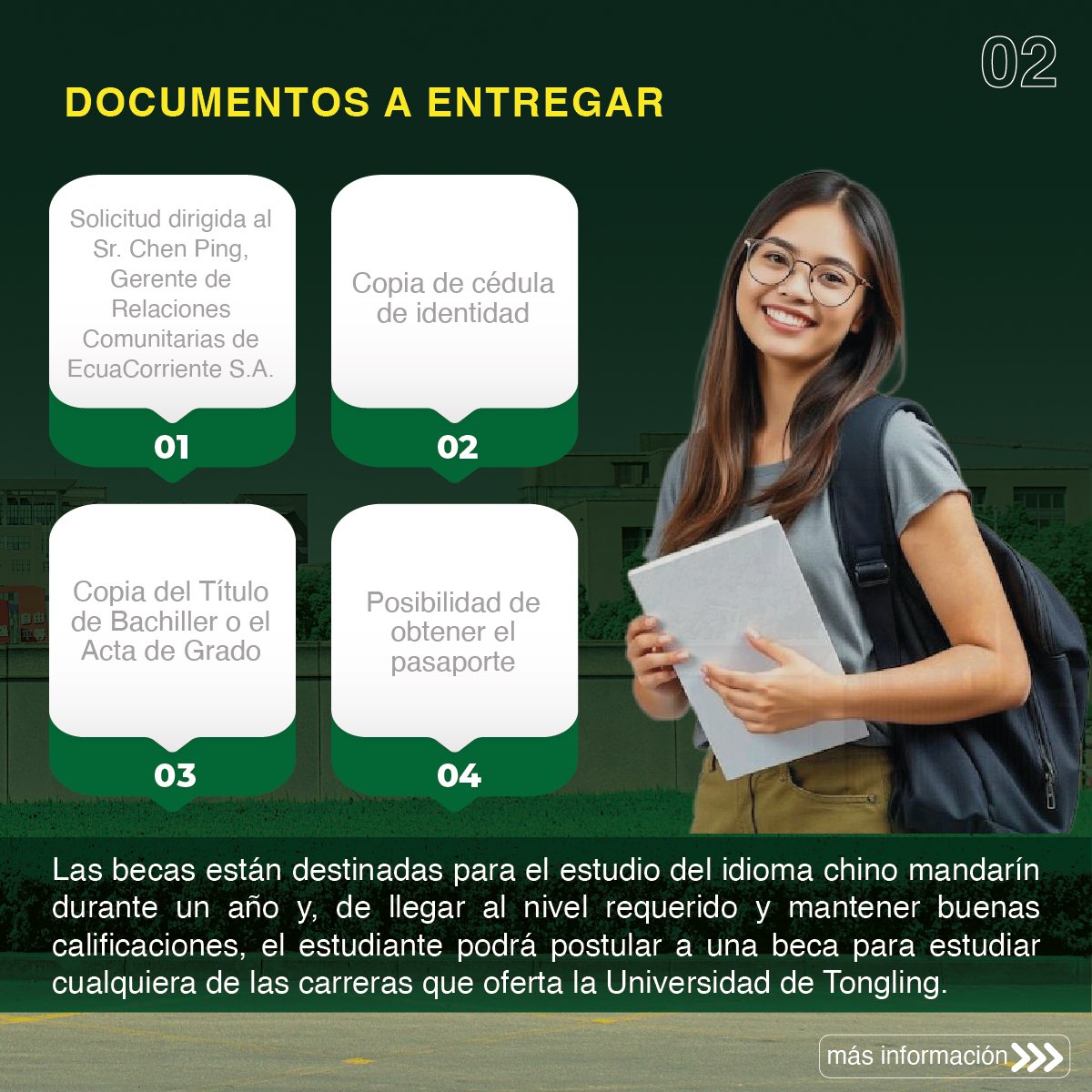 EcuaCorrienteSA's tweet photo. #ProgramasDeEstudios 
La Universidad de Tongling extiende una invitación a estudiantes a postularse a programas de estudio en la ciudad de Tongling en China.

¡No pierdas la oportunidad de obtener una carrera universitaria internacional!

#MineríaConResponsabilidad 👷🏻‍♀👷🏻‍♂️ https://t.co/TGmKw4QE3q