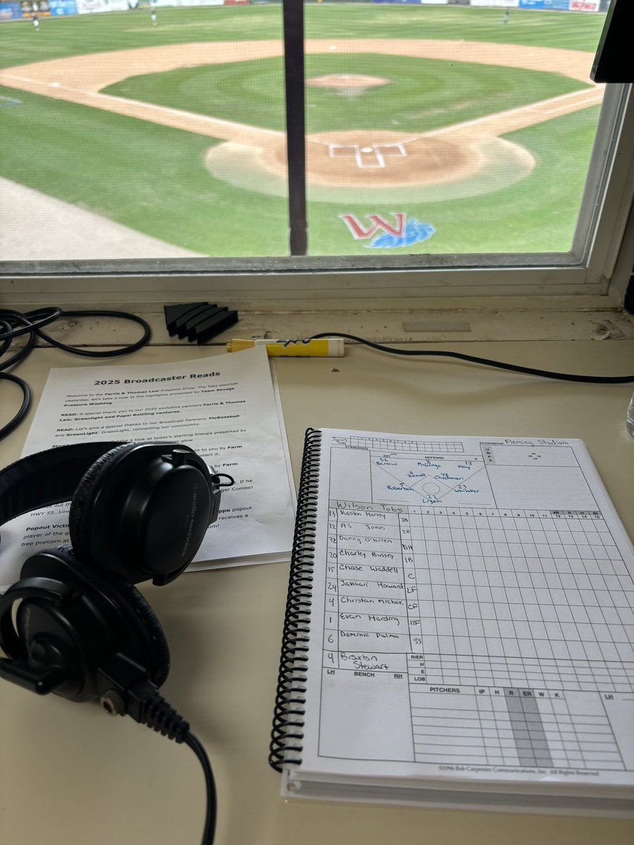 GAME 1 in WILSON!

If you can’t make it out to Fleming Stadium tune in to mine and <a href="/katelynbyrnes2/">Katelyn Byrnes Miller</a> broadcast on <a href="/flosports/">FloSports</a>. 

📺 flobaseball.tv/teams/7032964-…

@WilsonTobs