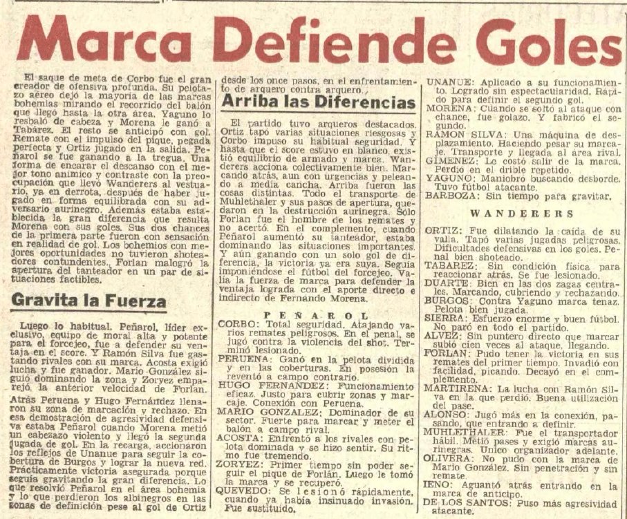 HistoriaCAP's tweet image. 🗓️#UnDíaComoHoy de 1975, @OficialCAP vencía 2-1 a Montevideo Wanderers por el Campeonato Uruguayo.
🏟️Centenario.
⚽Fernando Morena 47'
⚽Lorenzo Unánue 55'
⭐El partido se disputó el día del casamiento de Fernando Morena, quien no solo jugó, sino que anotó un gol.