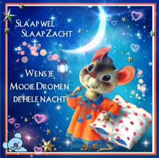 Welterusten iedereen en tot morgen!