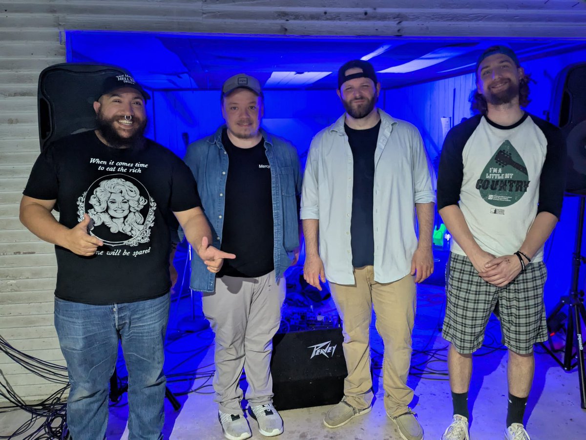 Some dude named Bilbo (@thebodysystem) on Twitter photo I’m so proud of us. Also, we should have taken this photo before the show because I’m gross and sweaty. Lesson learned <a href="/ThatGoodGriefOK/">That Good Grief</a> lol I’m so proud of us. Also, we should have taken this photo before the show because I’m gross and sweaty. Lesson learned <a href="/ThatGoodGriefOK/">That Good Grief</a> lol