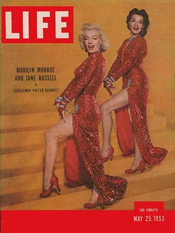 Marilyn Monroe & Jane Russell on the cover of LIFE Magazine 72