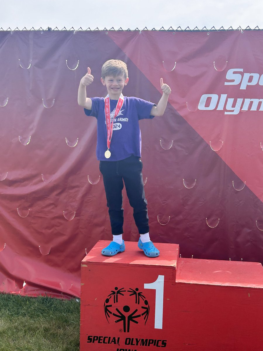 JohnstonCSD's tweet photo. Several Johnston students participated at the Summer Games State Special Olympics track meet in Ames! Students from all across the district competed and had tons of fun! Multiple students also came home with first place and podium finishes, which is always a plus.🏆 Way to go, Dragons!💜
