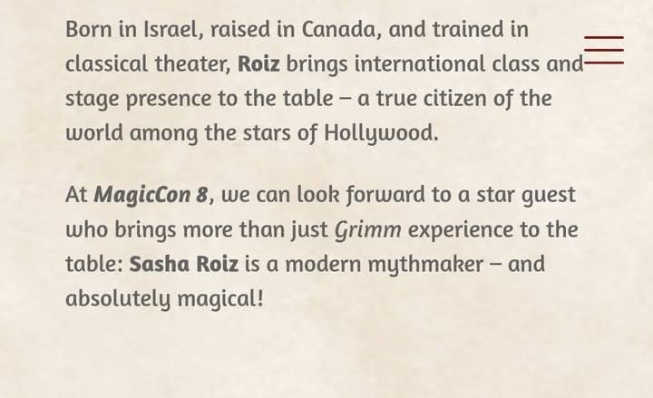 PiliTF's tweet photo. #SashaRoiz #mrsasharoiz
Live in Bonn! MAGICCON 8
Sasha Roiz The man with the dark side (and the charming smile)
#mrsasharoiz
Screenshots and info from Magic Con
Tickets > https://t.co/bHy0tiLleh https://t.co/9czHbDxNNv