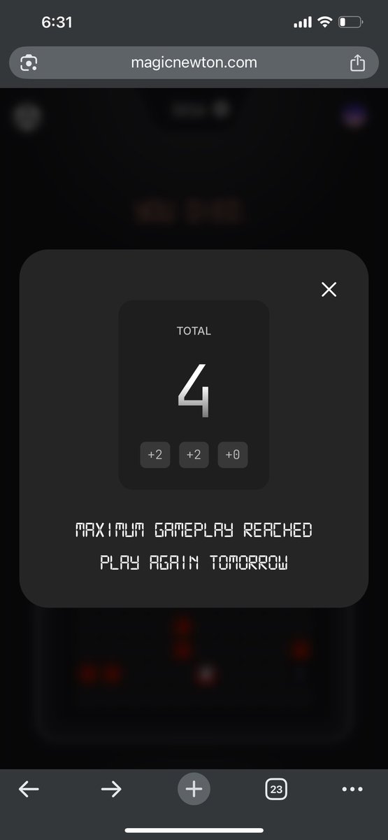 Todays magic sweeper game nearly swept me away 😩 but I’m getting the hang of it. 

Hopefully will soon be getting 50credits after playing <a href="/MagicNewton/">Newton</a> 

Gnewt