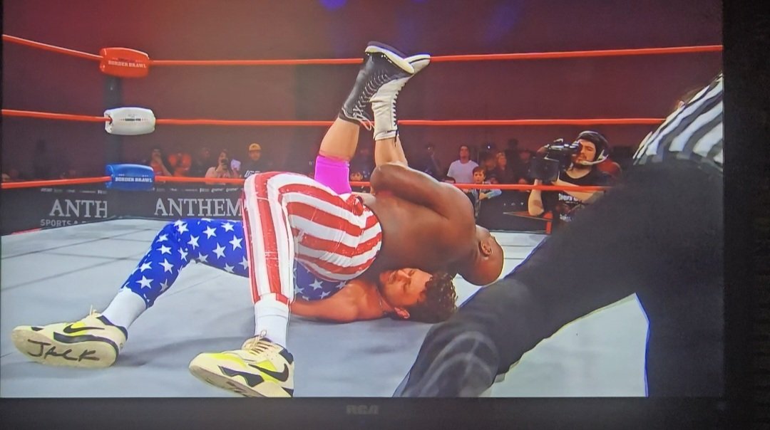 tall_ny's tweet photo. Moose and JDC went over Channing Decker and Jesse Bieber @ThisIsTNA #TNAwrestling
#BorderBrawl @zoneify #Zoneify https://t.co/UMViSmjtrY