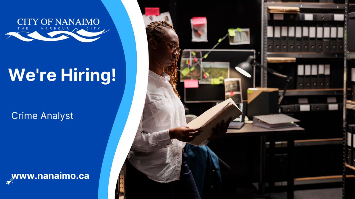 The City of #Nanaimo is seeking a permanent full-time Crime Analyst. For more information, please visit: nanaimo.ca/docs/your-gove… #YCD