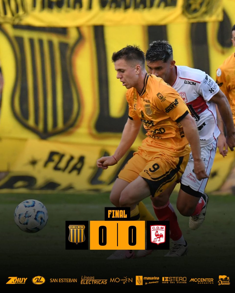 🔚 ¡FINAL DEL PARTIDO! 
#MITRE 0 - 0 Morón

#VamosMITRE⚫🟡⚫ 
#PrimeraNacional
