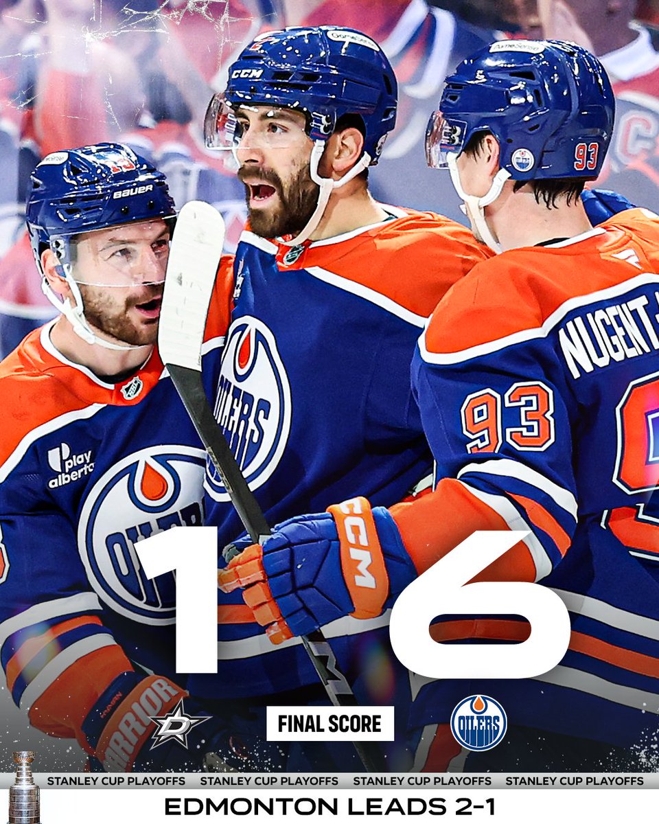 espn's tweet photo. THE OILERS PULL AHEAD IN THE WESTERN CONFERENCE FINAL 😮 https://t.co/V5o382mVuD