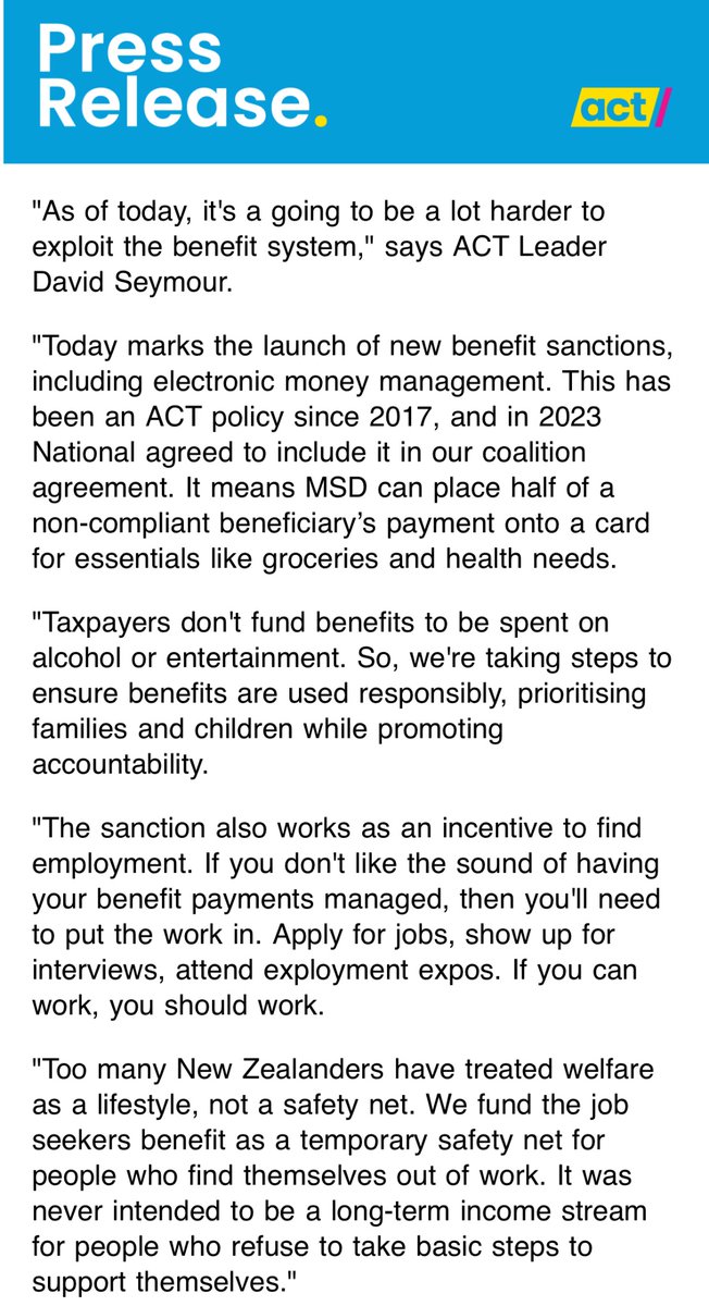 Benefit exploitation just got a lot harder, with the Government implementing ACT’s long-term policy of electronic money management for non-compliant beneficiaries.