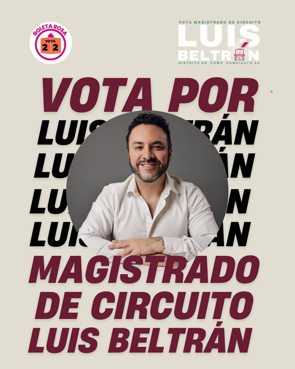 El 1 de junio tendrás la oportunidad de hacer que tu voz llegue a la justicia. Si vives en las alcaldías Gustavo A. Madero y Azcapotzalco, te invito a votar por mí. ¡El cambio empieza con tu participación!

Comparte esta información con tus amigos y familiares que vivan en esas