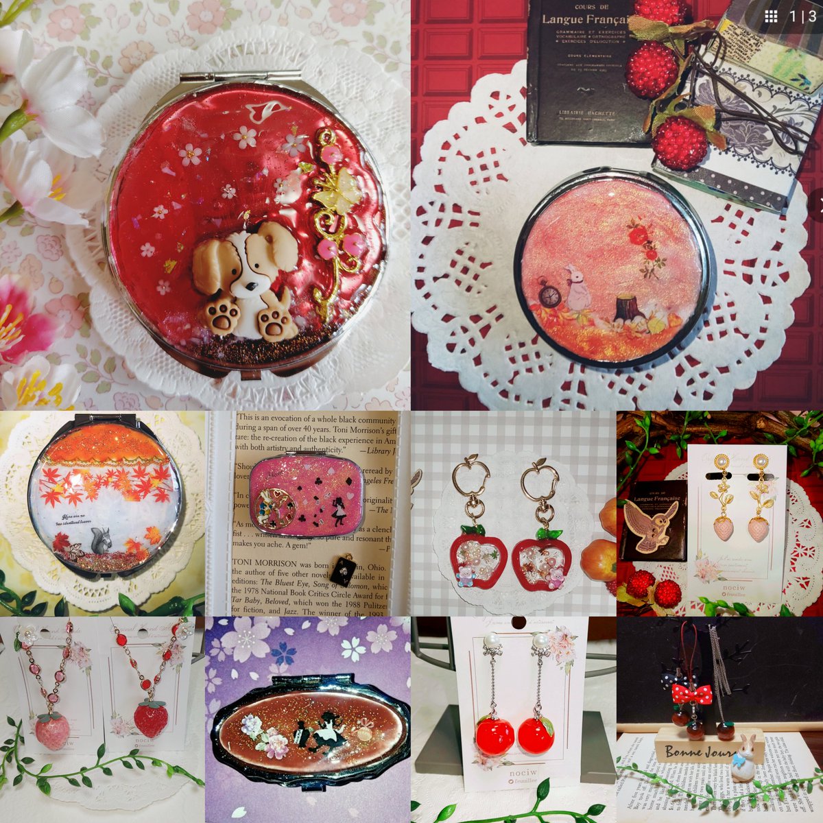 #クリエイター様の中に赤の作品をお持ちの方はいらっしゃいませんか
nociwの赤。
最近オーダーいただいたものから、
ちょっと前のまで集めてみました。
#レジンアクセサリー