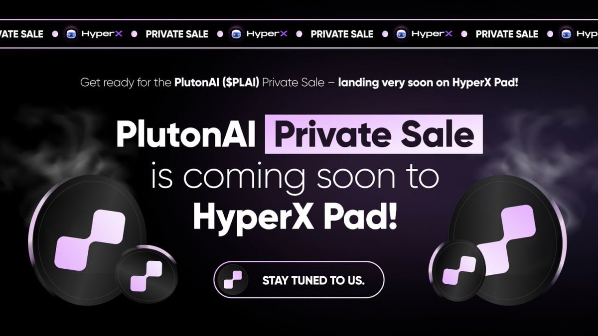 Jazmine.eth (@jazzmine_eth) on Twitter photo ๐จ Get ready for the PlutonAI ( $PLAI ) Private Sale โ landing very soon on HyperX Pad!
โก๏ธ FCFS โ No staking, no tiers. Just you vs the clock.
๐ง The Gateway to DeFAI powered by Agents
๐ช Incubated by HyperGPT
Are you fast enough? ๐๐ป hyperxpad.com/launchpad/Plutโฆ
#PLAI #PlutonAI ๐จ Get ready for the PlutonAI ( $PLAI ) Private Sale โ landing very soon on HyperX Pad!
โก๏ธ FCFS โ No staking, no tiers. Just you vs the clock.
๐ง The Gateway to DeFAI powered by Agents
๐ช Incubated by HyperGPT
Are you fast enough? ๐๐ป hyperxpad.com/launchpad/Plutโฆ
#PLAI #PlutonAI