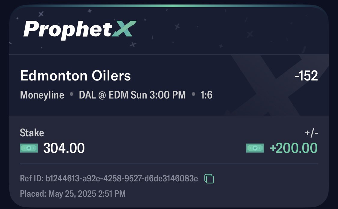 CASH THE NHL 2U POD‼️🤑🏒

✅ Edmonton Oilers ML (-152) 2U ⭐️

Now 4-1 On NHL 2U Plays This Year 💎

S/O <a href="/PlayProphetX/">ProphetX</a> For The Best Odds ❤️

Code "DIRTYBUBBLE" At Checkout 📲