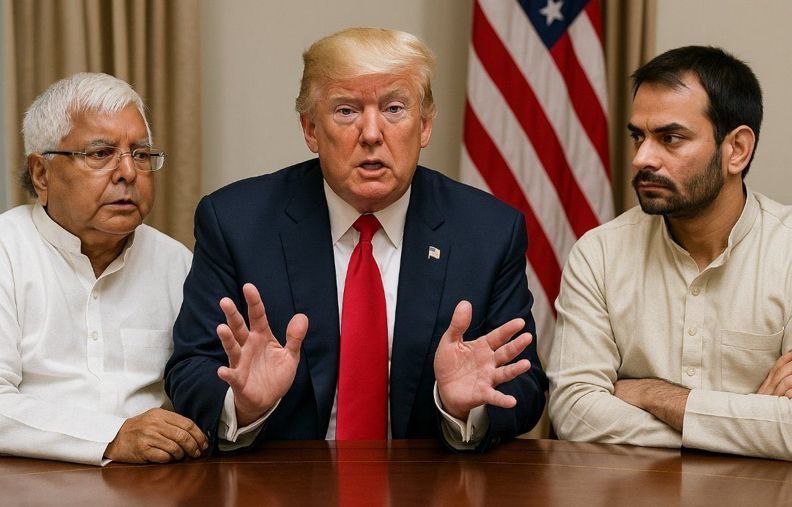 Mr. Doland Trump to mediate between Yadav father-son duo. #tejpratapyadav