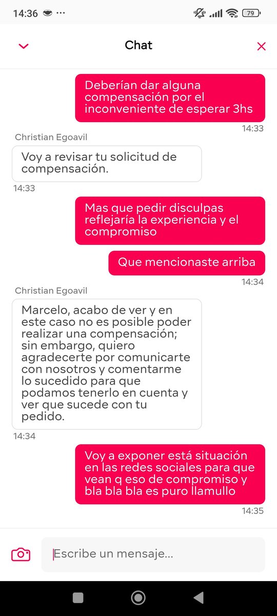 mchastinet's tweet photo. @pedidosya tiene una atención al cliente que es desastrosa. Hice 1 pedido a las 12hs y a las 14.45 aún no me havia llegado.  Mira lo que dicen de experiencia, compromiso y bla bla bla. https://t.co/vNqOmsjnK9