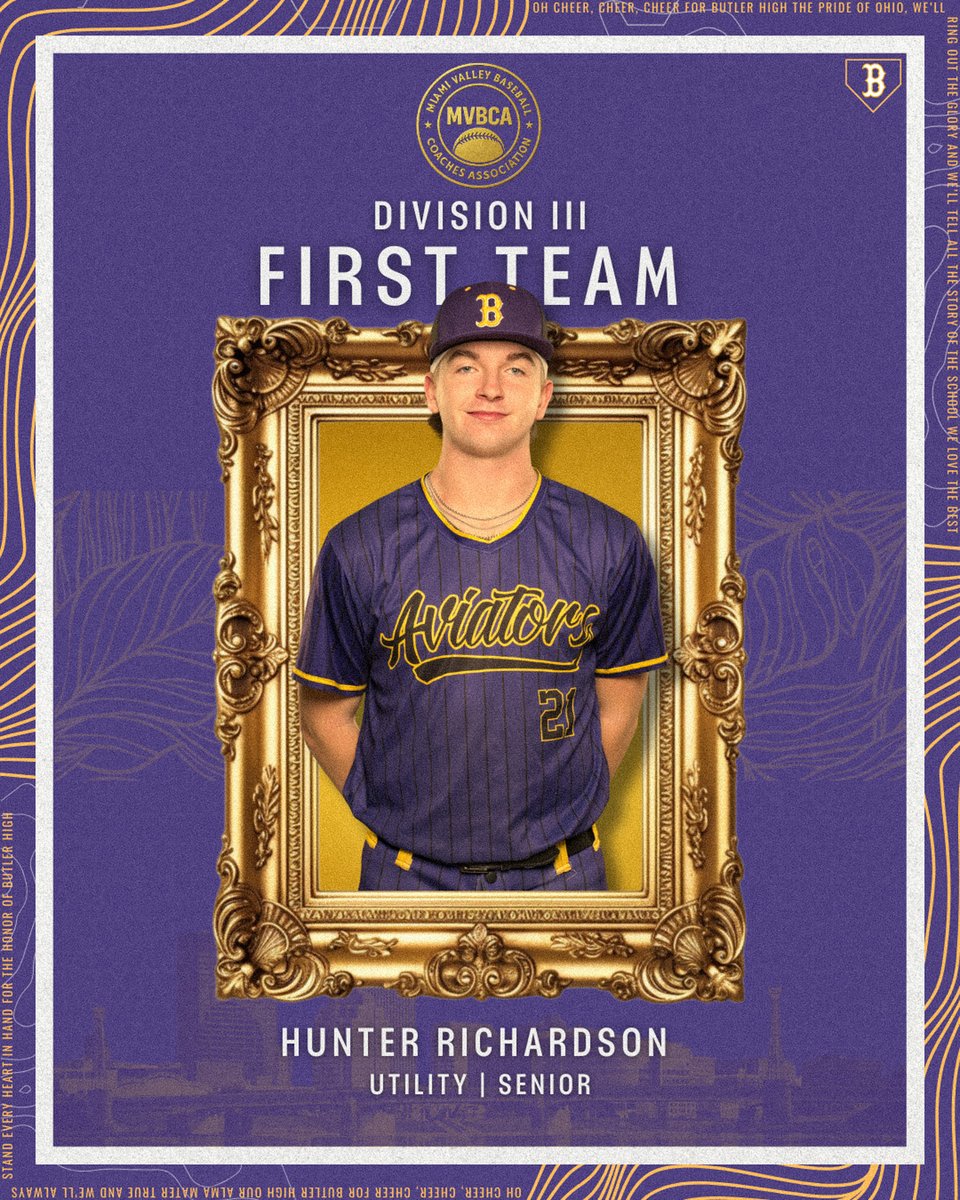 🏆 𝗠𝗩𝗕𝗖𝗔 𝗗𝗜𝗜𝗜 𝗔𝗹𝗹-𝗔𝗿𝗲𝗮 𝗙𝗶𝗿𝘀𝘁 𝗧𝗲𝗮𝗺 𝗛𝗼𝗻𝗼𝗿𝘀 🏆
 
Congratulations to the three <a href="/butler_baseball/">Butler Baseball</a> selections:

 🔹 Jackson Schilling – Catcher
 🔹 Koby Dues – Infielder
 🔹 Hunter Richardson – Utility

🏆𝗗𝗜𝗜𝗜 𝗣𝗹𝗮𝘆𝗲𝗿 𝗼𝗳 𝘁𝗵𝗲 𝗬𝗲𝗮𝗿🏆
🟣