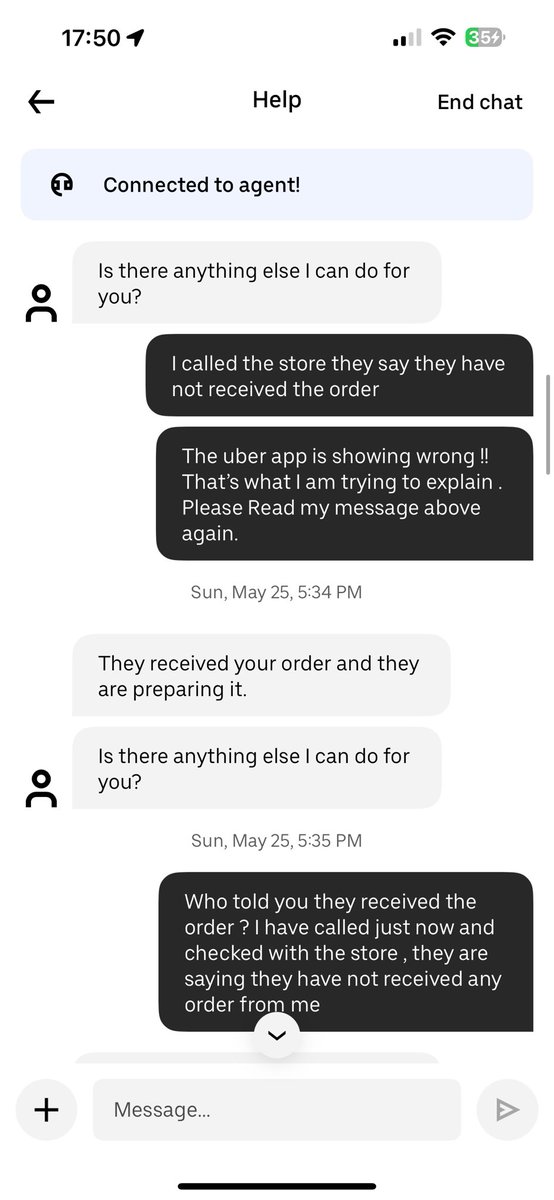 TheMightyDas's tweet photo. @Uber @UberEats Your customer care is not helpful. Facing issues with orders getting auto cancelled after 30 min or orders not reaching the store - happening since last 3 months but your customer support provides no help , rather they disconnect chats when asked questions #uber https://t.co/LwHzlO2I0f