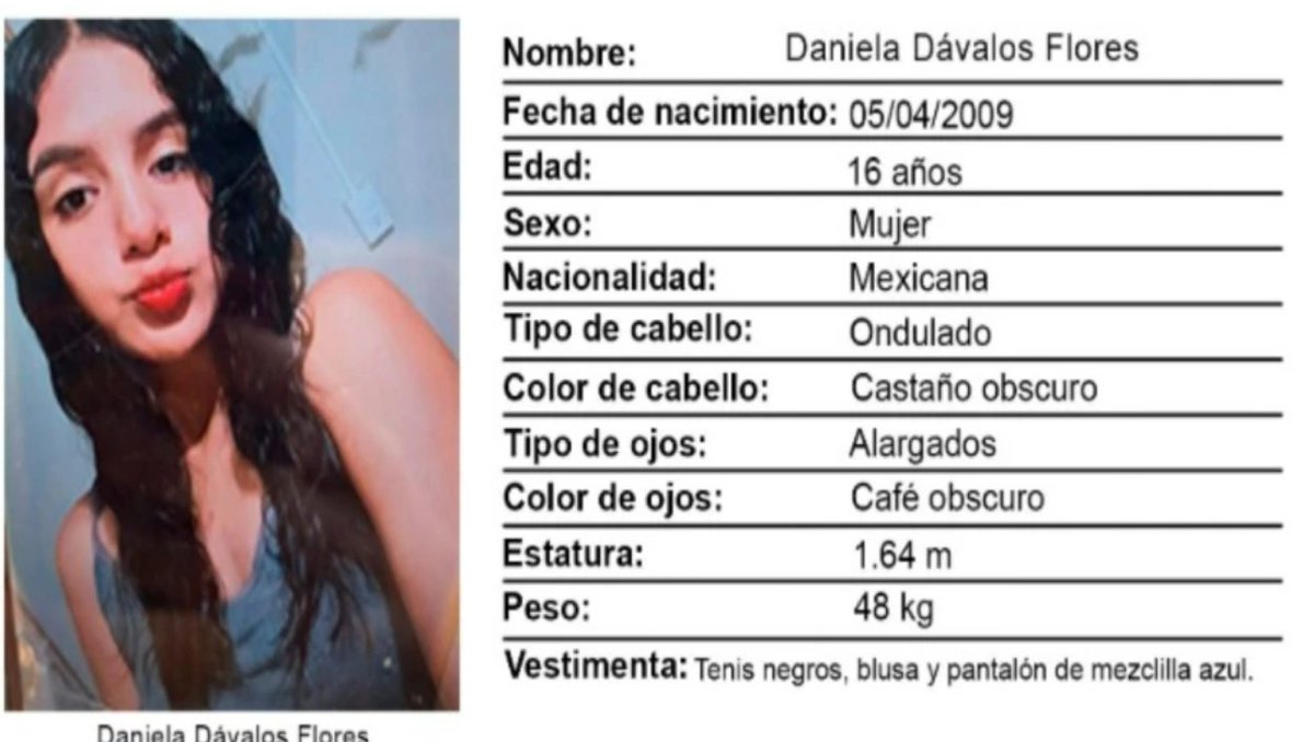#AlertaAmber | Desaparece Daniela Dávalos Flores, de 16 años.

Fue vista por última vez en Irapuato, Guanajuato.

¿Sabes algo de su paradero? ¡Comunícate con las #autoridades!

aztecanoticias.info/4kcnhvG