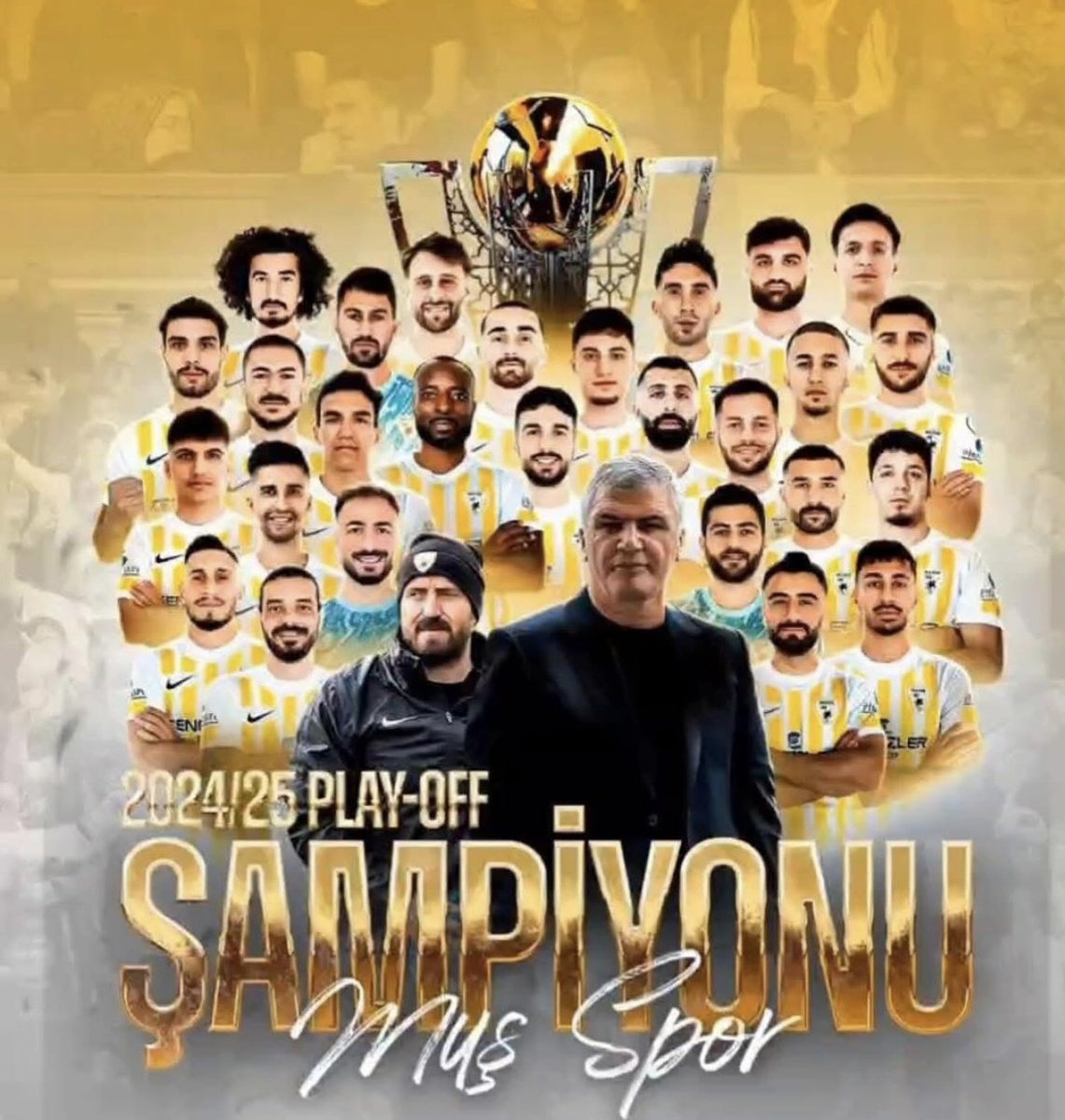 Playoff maçını kazanarak 2. Lige yükselen Mus Spor'u ve taraftarını tebrik ederim.