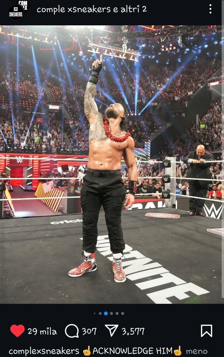 Even complex sneakers made a happy birthday to Roman Reigns .... but obviously outside the wrestling nobody knows him ☝