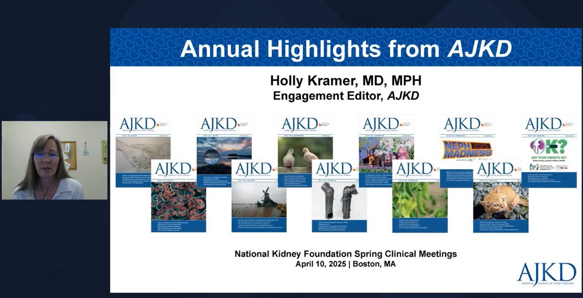 📽️ Just released: Highlights from AJKD at SCM25!

Catch Engagement Editor Dr. Holly Kramer (<a href="/kramer_holly/">Holly Kramer, MD, MPH</a>) as she shares impactful new research from <a href="/AJKDonline/">AJKD</a>.

Watch the video here: ajkd.org/nkfscmhighligh…

#Nephrology #KidneyResearch #AJKD #NKFClinicals