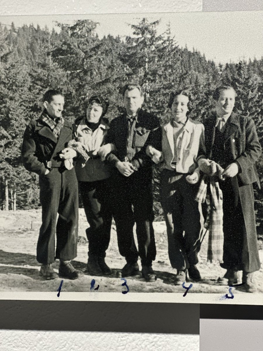 Harry Brauner, Elena Pătrăscanu, Lucretiu Pätrăscanu, Lena Constante and Mihail Sebastian at Gura Diham in December 1944. 🖤

(From ACNSAS penal files.)