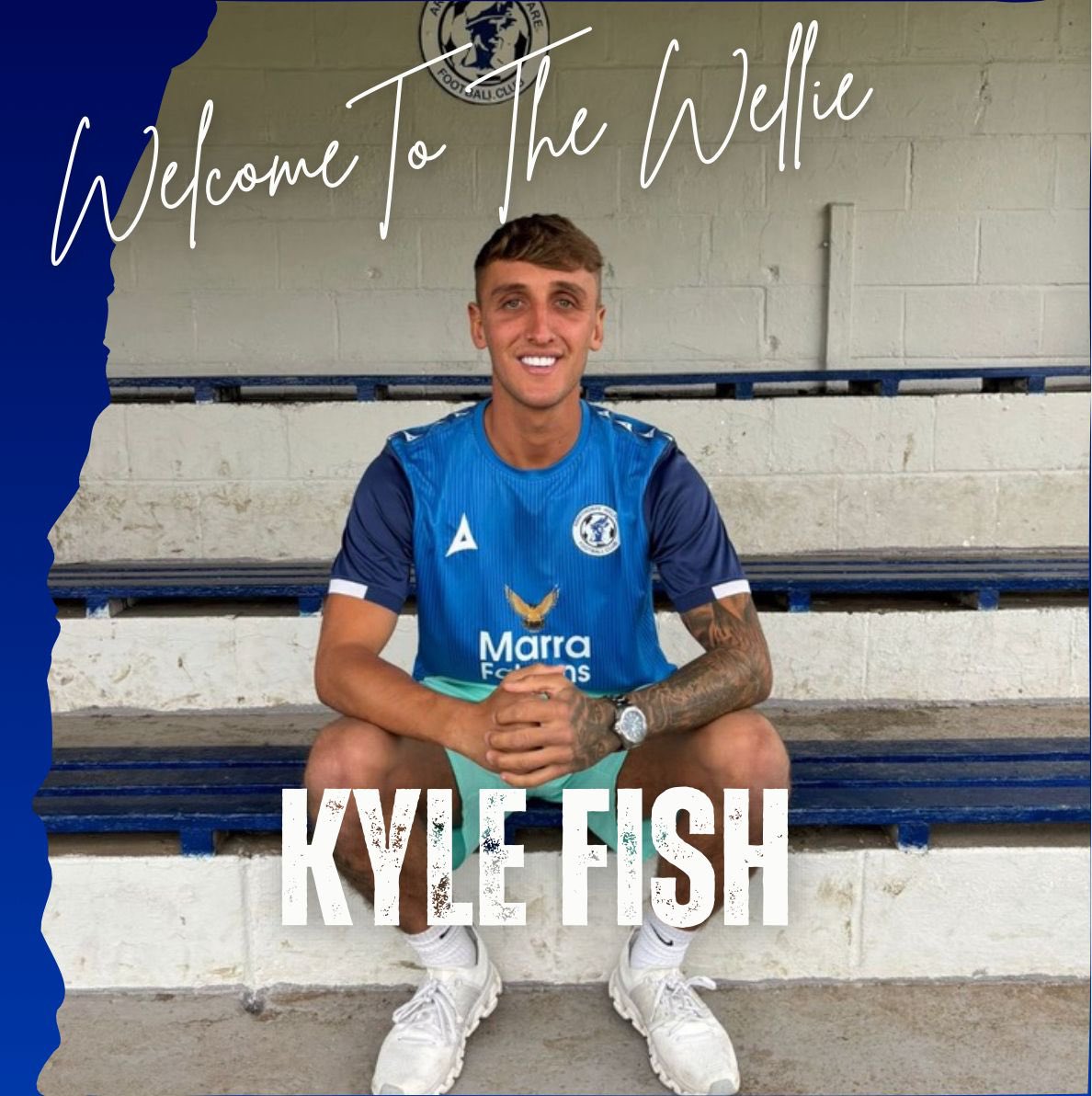 NEW SIGNING 

The Welfare are delighted to announce the signing of Kyle Fish. He is joining up with the Wellie for the 25/26 season. 

Glad to have you on board Kyle 🔵🐟

#upthewellie