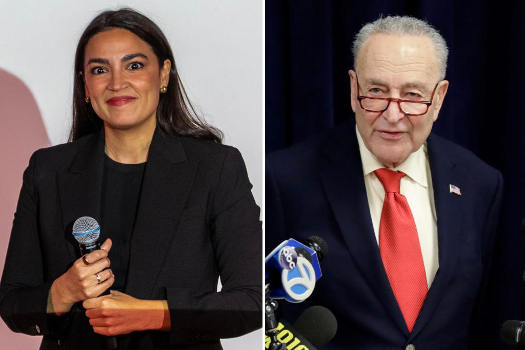 AOC would trounce Chuck Schumer in primary as party leader ‘bleeding support’ from Dems, Jewish voters: poll trib.al/Xjsd4wE