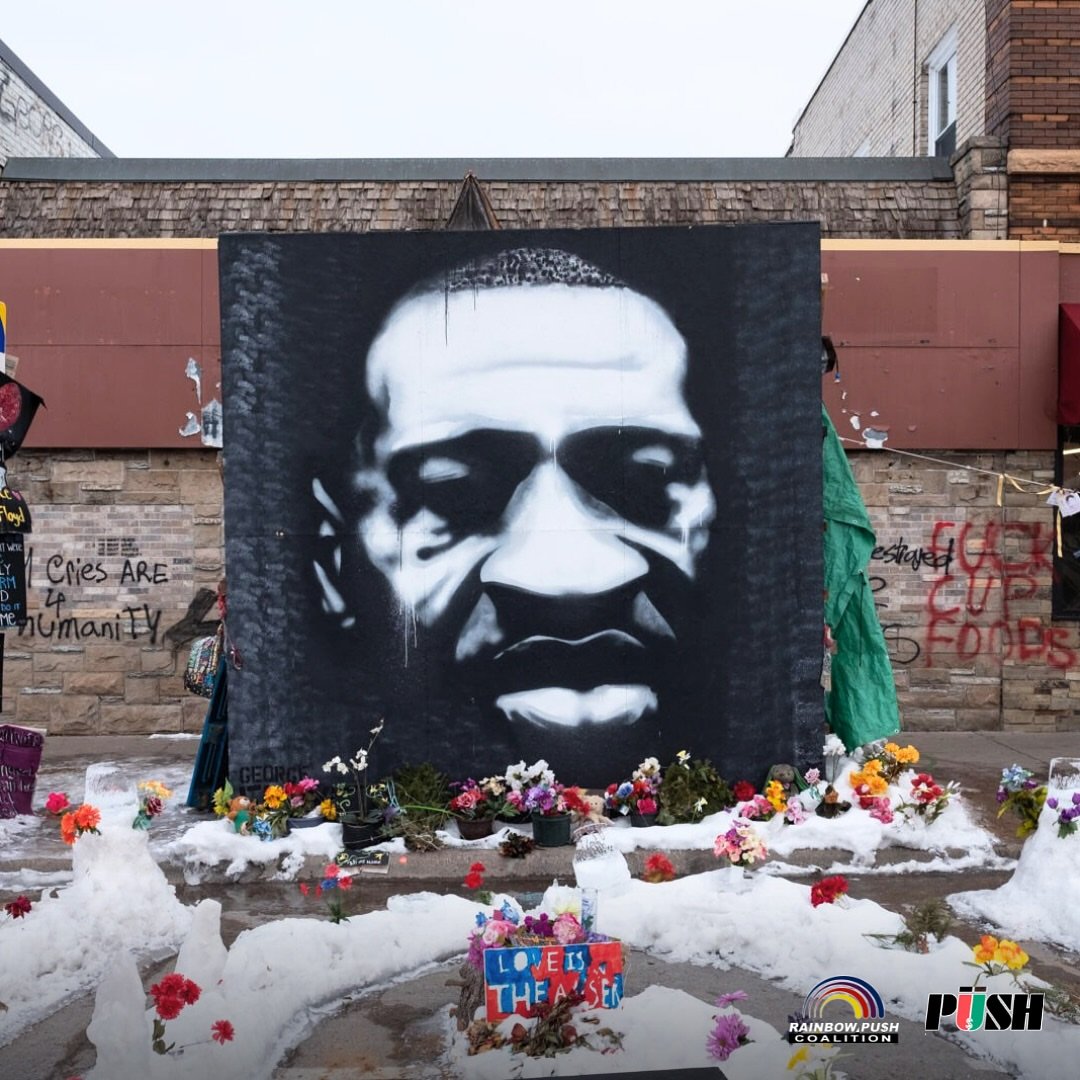 RPCoalition's tweet photo. Commemorating 5 years since George Floyd’s Murder
#OnThisDay, May 25th, 2020, we remember George Floyd and reaffirm our commitment to justice, equality, and lasting change- may he continue to rest in peace. ✊🏾🕊️
#RainbowPush #RPcoalition #PUSHforChange #GeorgeFloyd #SayHisName #JusticeForAll