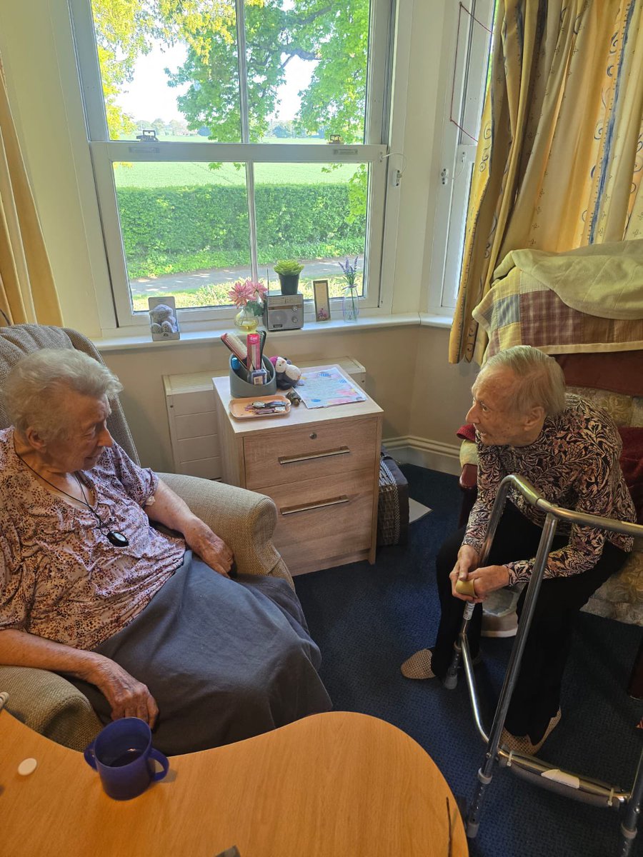 Lovely evening chats and sunshine by the window — nothing beats friendship and fresh air at our care home.🌼🪟 #carehomeconnections #StMarysCareHome #happiness <a href="/AnchorLaterLife/">Anchor</a>