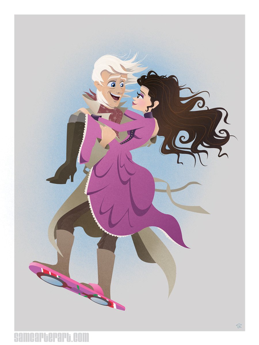 Cartarsauce's tweet image. Happy 35th to Back to the Future III. I discovered in 2015 at a BTTF art show that part 3 might be my favorite bc i subconsciously cranked out a bunch of art from the final installment. I think it’s the incredible suspenseful ending and how they tied it all up. Perfection.