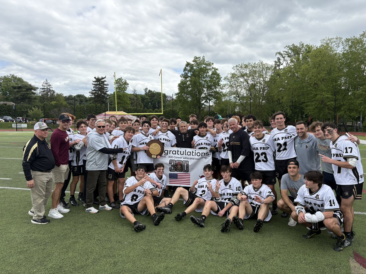 IonaPrepSports's tweet photo. 2025 NY Catholic AA State Champions + 300 career wins for Coach Rick‼️ 
Great Day to be a Gael. 
Congrats to our @ionapreplax team on their victory over Kellenberg. 
#GoGaels🥍 https://t.co/5aIypxtu41