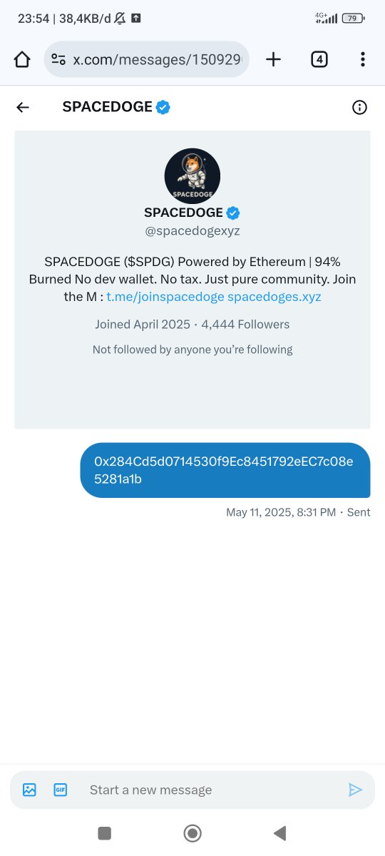 khunsaske's tweet photo. @spacedogexyz Scammmmmmm https://t.co/CswWmeShCF