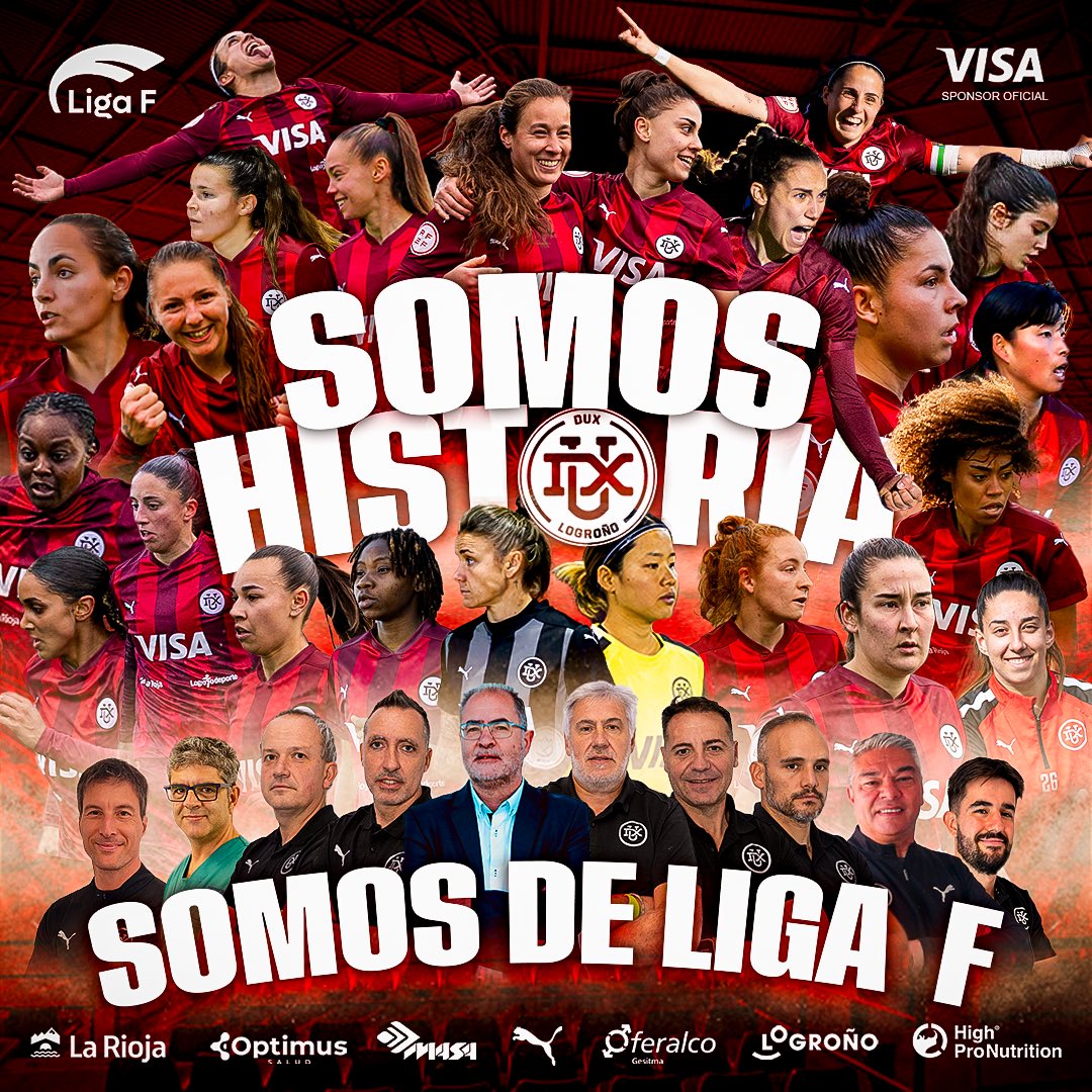 Woso Promises Magazine (@wosomagazine) on Twitter photo 🚨 ÚLTIMA HORA🚨
#PrimeraFederacionIberdrola
El <a href="/DUXLogrono/">DUX Logroño</a> 🔴🔴 es nuevo equipo de <a href="/LigaF_oficial/">Liga F</a> tras ganar en la final de los Play-Offs al <a href="/CacerenoFem/">Cacereño Femenino</a> 🟢🟢
Enhorabuena 🎊🎉
#wosomagazine🧩 #LigaF #GoDux 🚨 ÚLTIMA HORA🚨
#PrimeraFederacionIberdrola
El <a href="/DUXLogrono/">DUX Logroño</a> 🔴🔴 es nuevo equipo de <a href="/LigaF_oficial/">Liga F</a> tras ganar en la final de los Play-Offs al <a href="/CacerenoFem/">Cacereño Femenino</a> 🟢🟢
Enhorabuena 🎊🎉
#wosomagazine🧩 #LigaF #GoDux