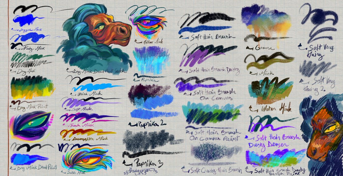 🔥🪥New, free CSP brush pack is available! 
🔗 is in replies! RT's are immensely appreciated thank you as always for looking 🙏