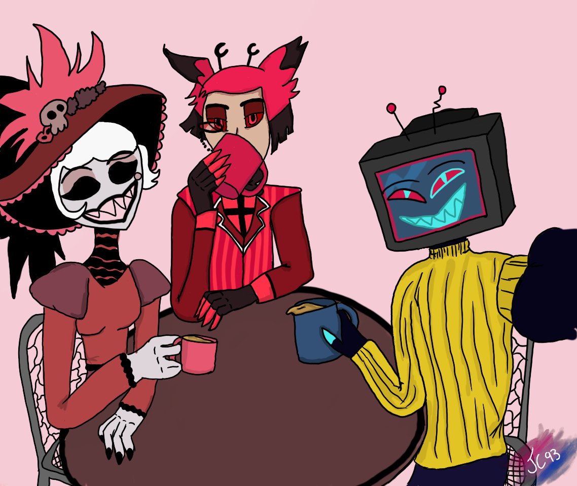 Jade_C93's tweet image. :) I really need to work on my Alastor lol but im still happy with how this turned out
#HazbinHotel #Rosie #Alastor #Vox