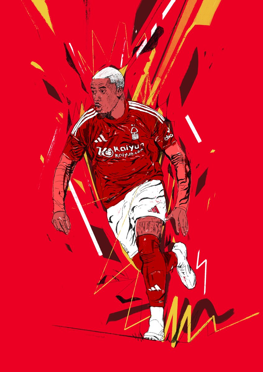Yellowcardas's tweet photo. Premier League season is officially over. Nottingham Forest is back in Europe! 🌍🔴

Proud to have been part of the campaign and this moment in Forest’s journey. Thanks to the club &amp; design team for the trust. Europe awaits!

#NFFC #PremierLeague #FootballArt #BackInEurope https://t.co/i6aohTHhtY