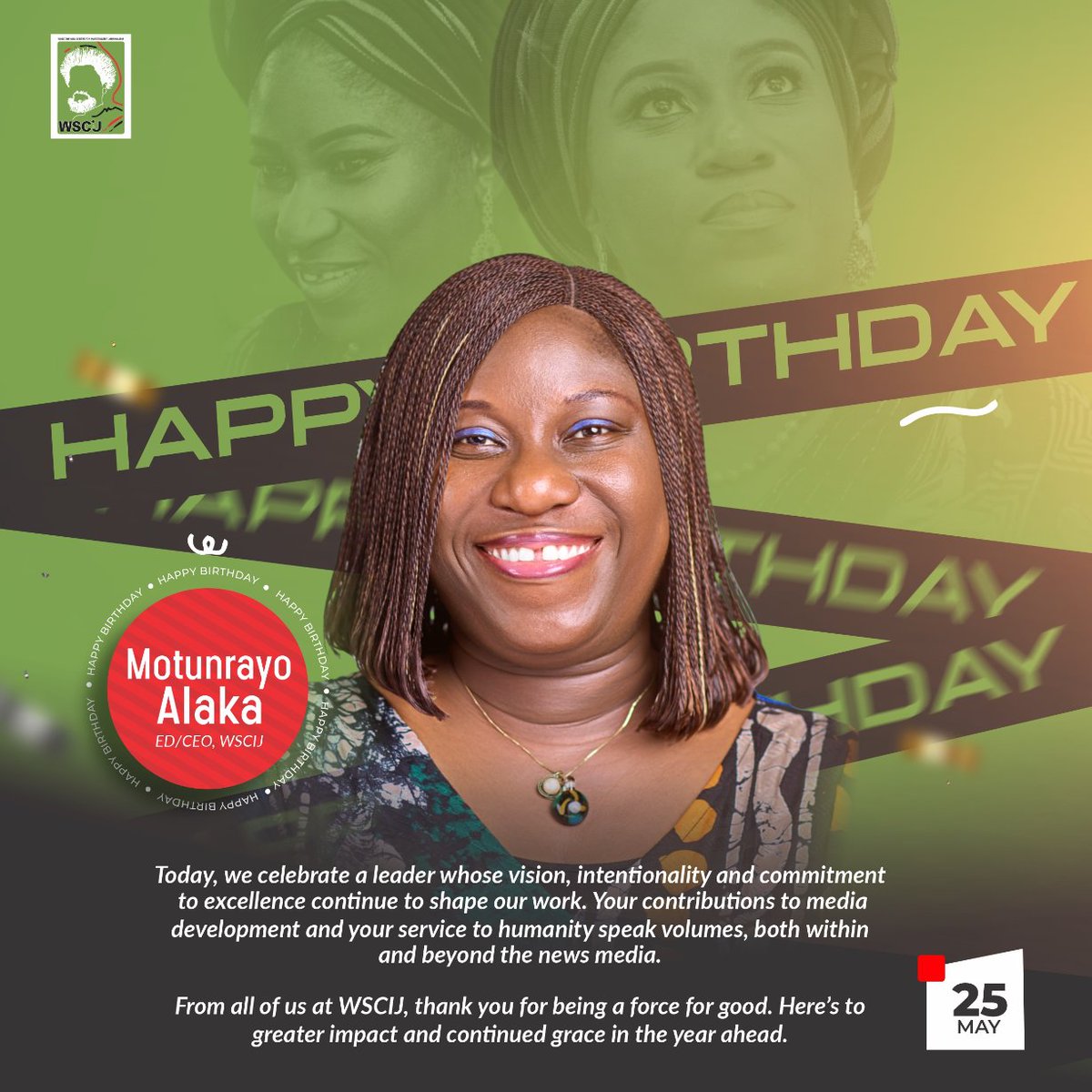 StepUp4women's tweet image. The @StepUp4women celebrates a woman who is intentionally impacting and empowering female journalists @MotunrayoAlaka , CEO of @WSoyinkaCentre . Happy Birthday, ED.