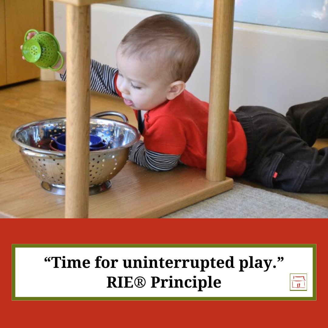 BEINGwithBABIES's tweet image. “Time for uninterrupted play.” — RIE® Principle

 How do you protect your child’s playtime? Let them dive deep into discovery.

 #UninterruptedPlay #PlayIsLearning #RIEPrinciples